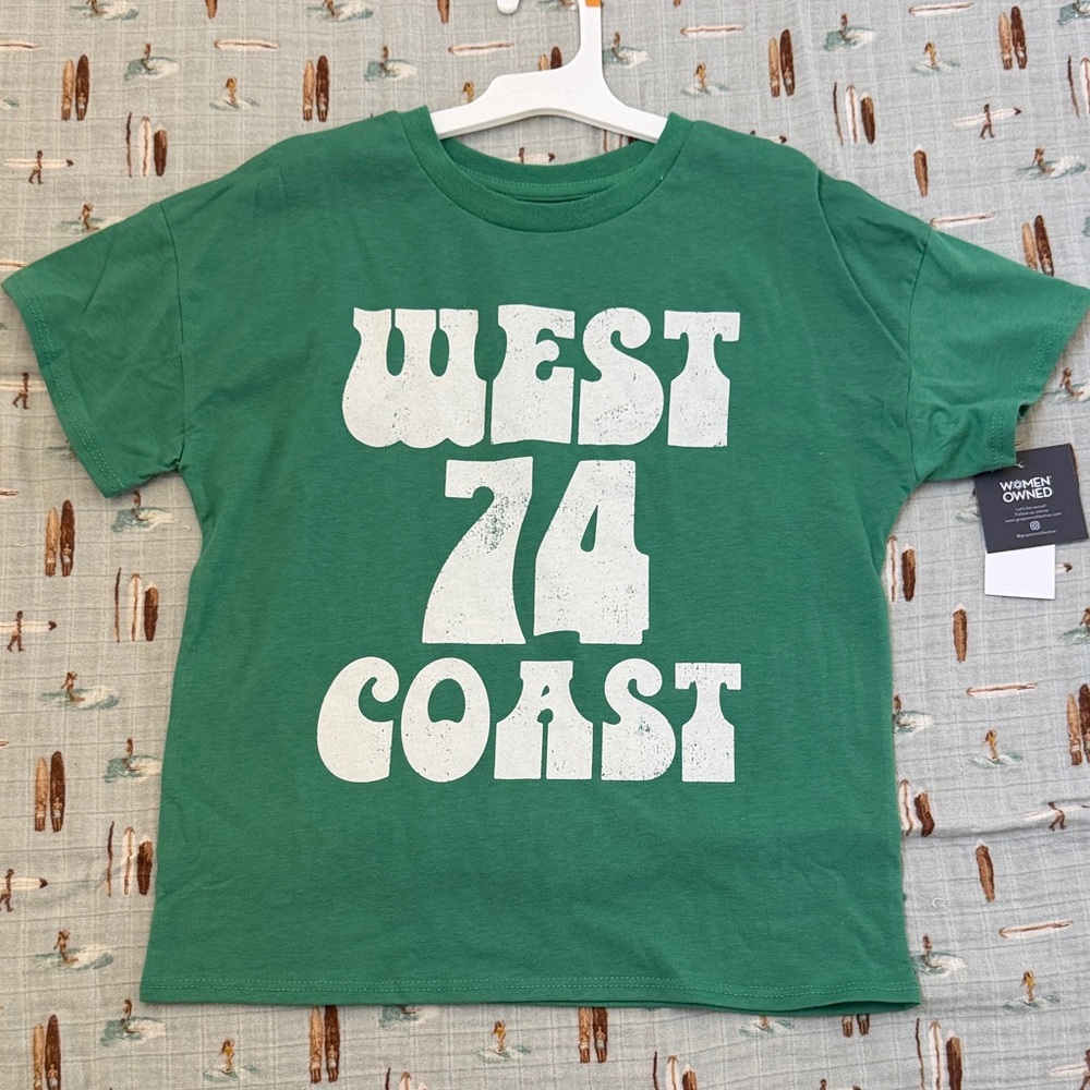 Grayson Collective West Coast '74 Green Graphic Kids Tee